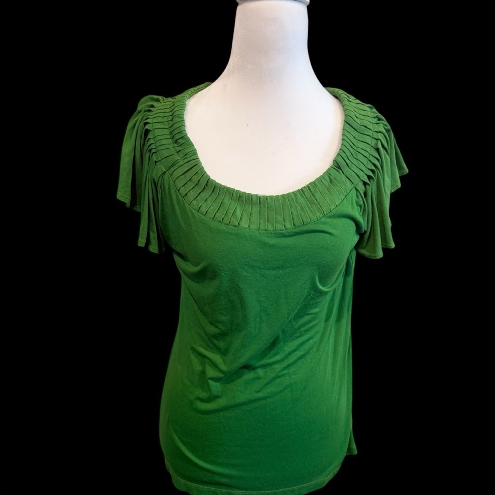 Banana Republic Green Pleated Top